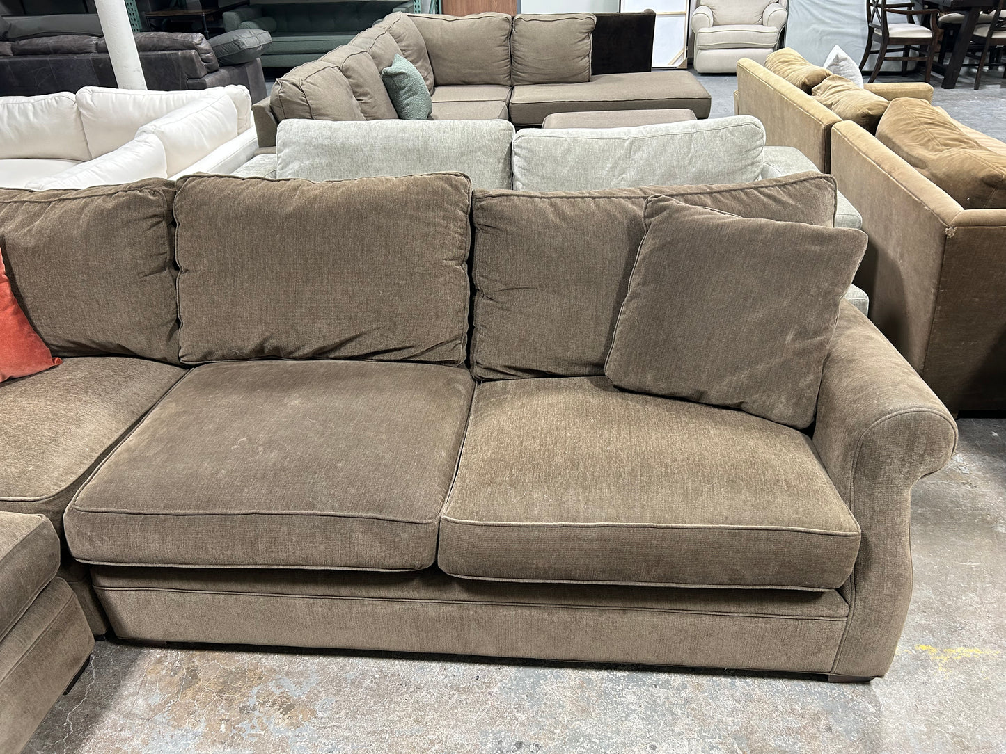 3-Pc Arhaus Brown Camden Collection Sectional