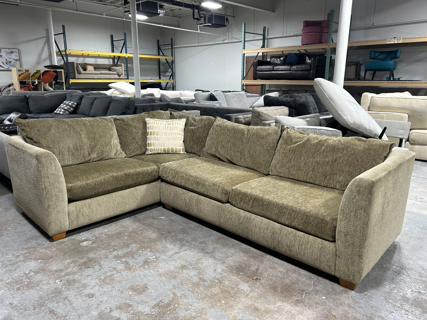 Jonathan Louis Contemporary 2-Pc Light Brown Sectional