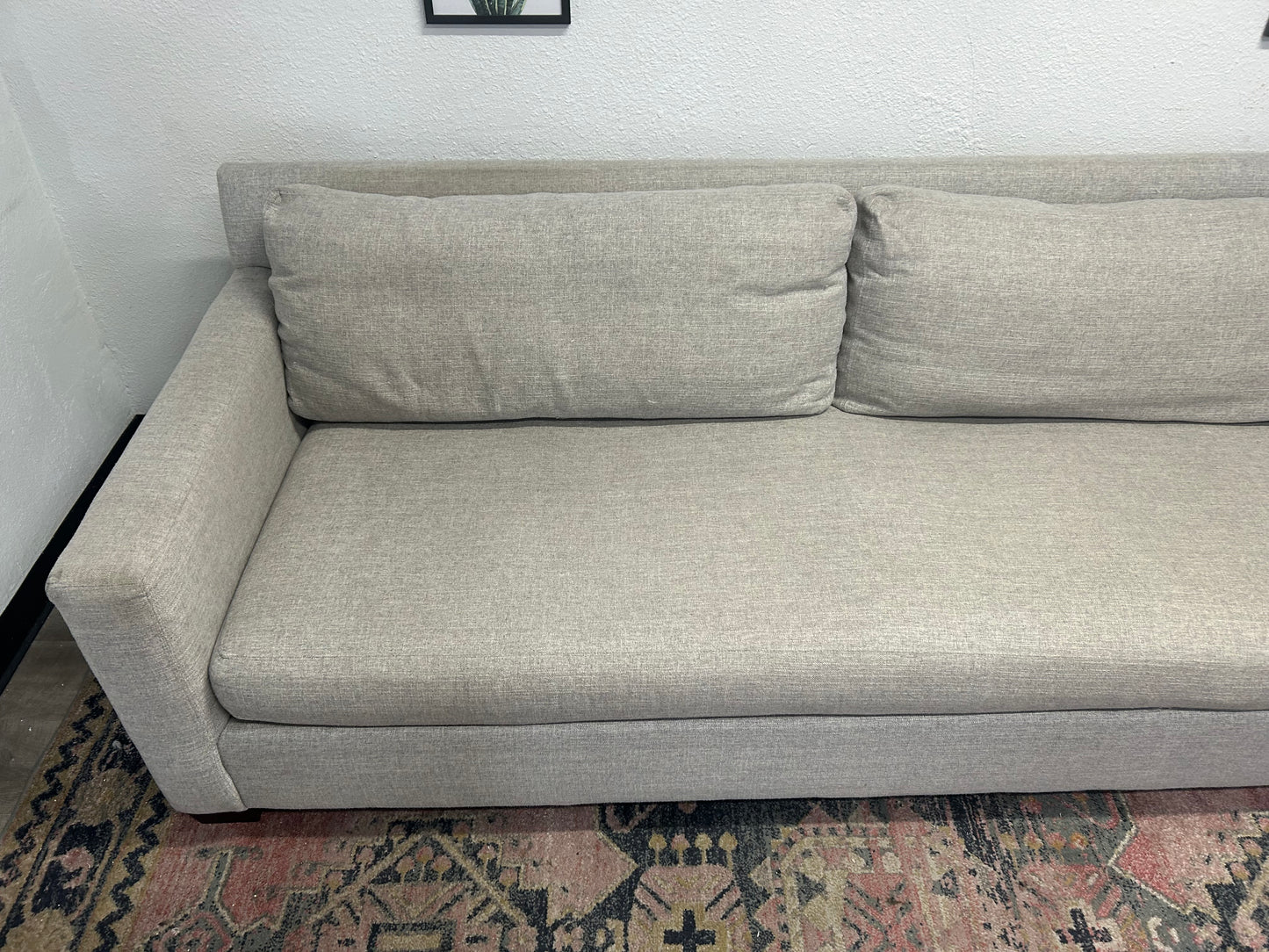Pottery Barn Light Gray York Square Arm Sofa