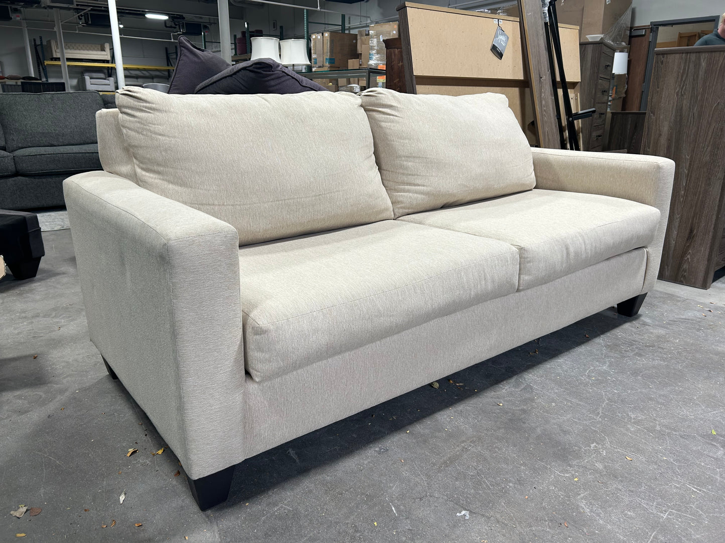 Contemporary Beige Sleeper Sofa