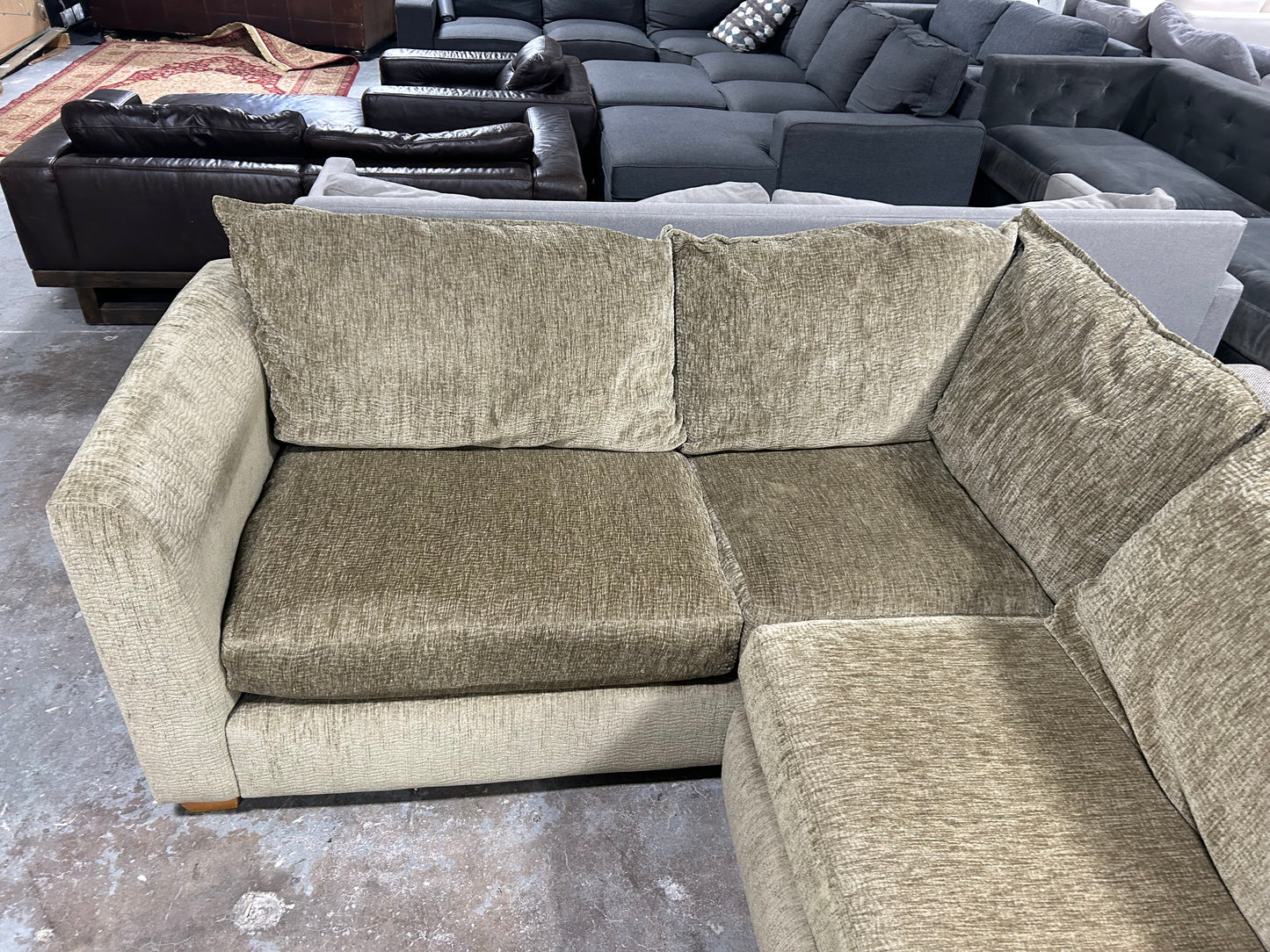Jonathan Louis Contemporary 2-Pc Light Brown Sectional