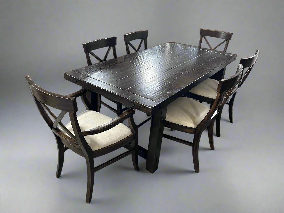Pottery Barn Benchwright Extendable Dining Table & Chair Set