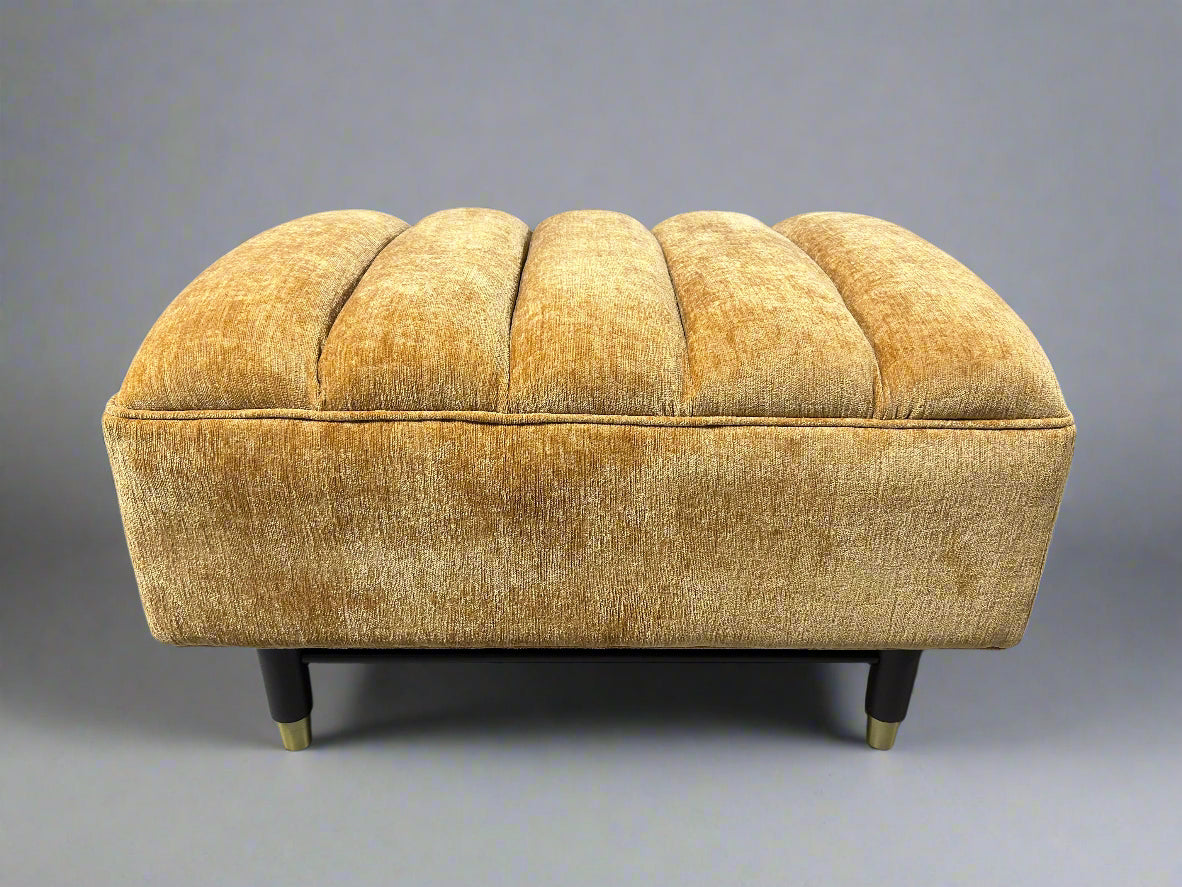 BRAND-NEW Orange Joybird MCM Chelsea Ottoman