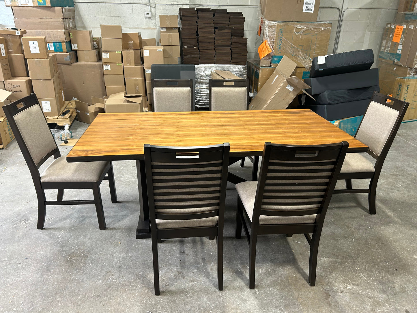 Urban Styles Furniture 7-Pc Wooden Dining Set