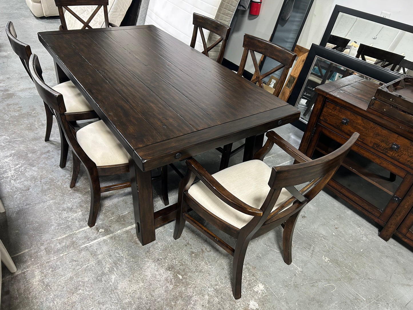 Pottery Barn Benchwright Extendable Dining Table & Chair Set