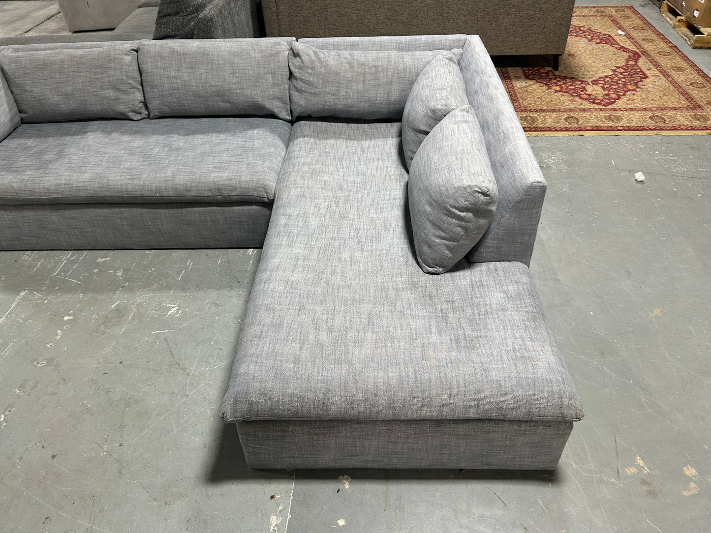 West Elm Shelter 2-Piece Bumper Chaise Sectional