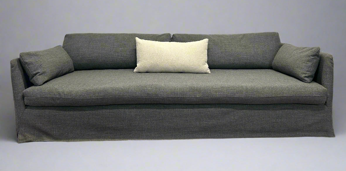Crate & Barrel Charcoal Gray 94” Rivera Sofa