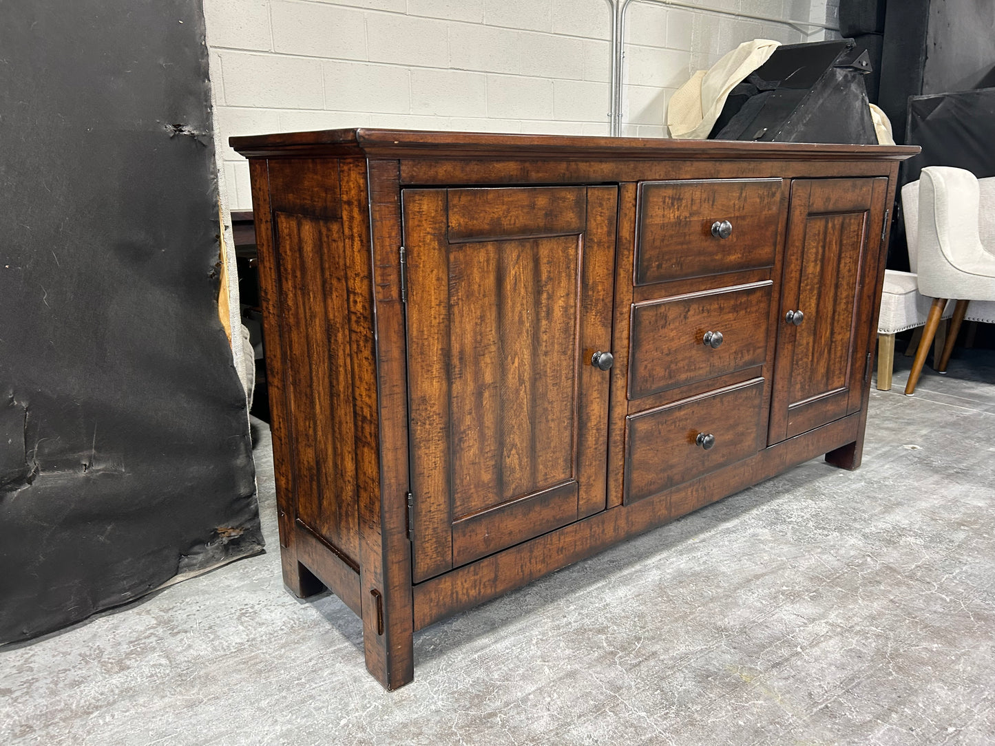 Pottery Barn Benchwright 66” Wood Buffet