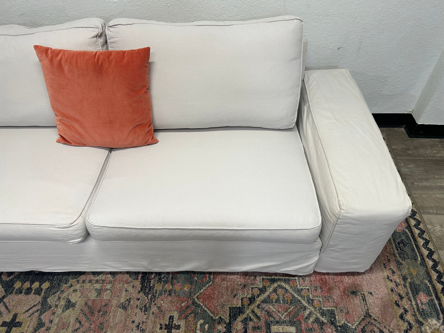 IKEA Sky Grey Kivik Sofa w/ Custom Slipcovers
