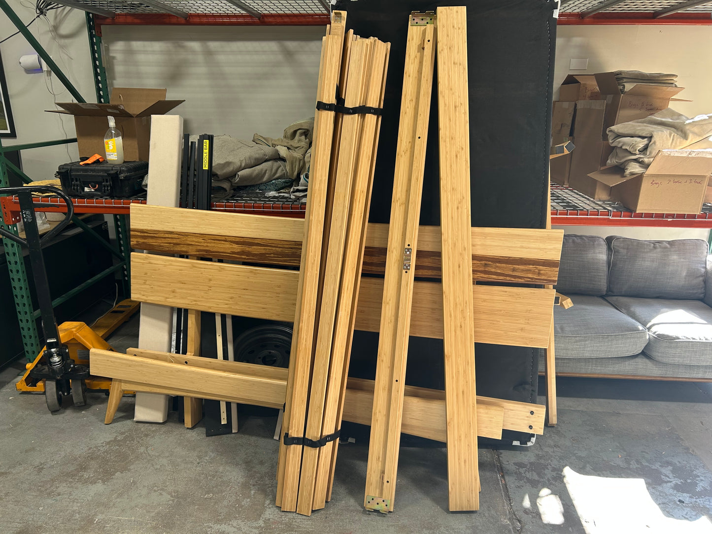 Eastern King Azara Sable MCM Platform Bed