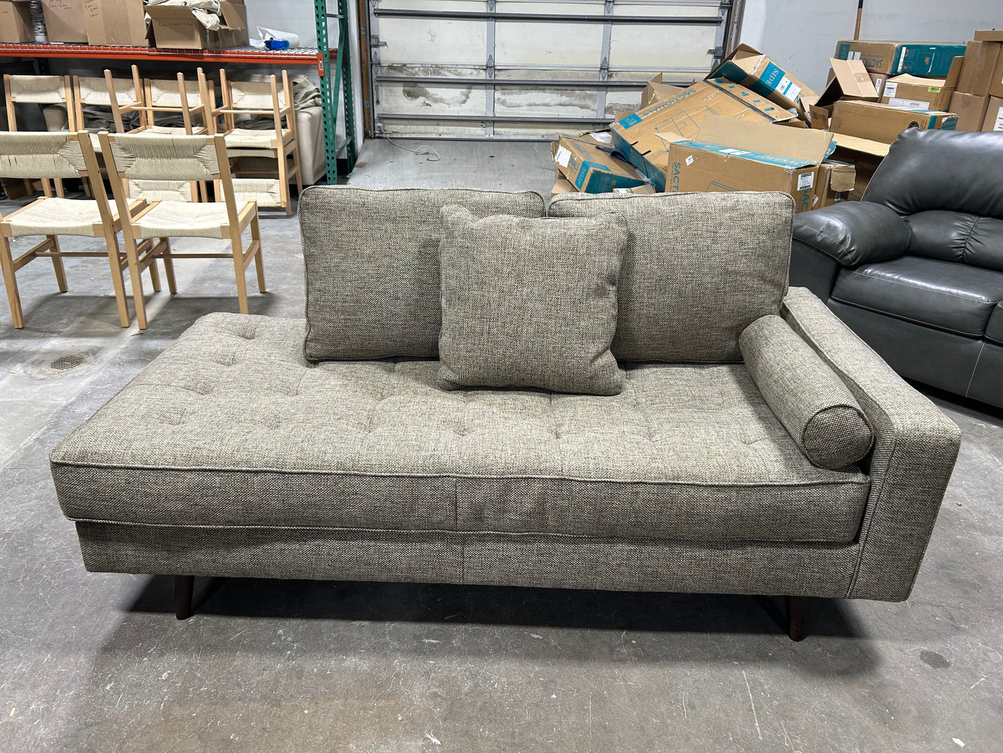 Ashley Taupe MCM Chaise Lounge