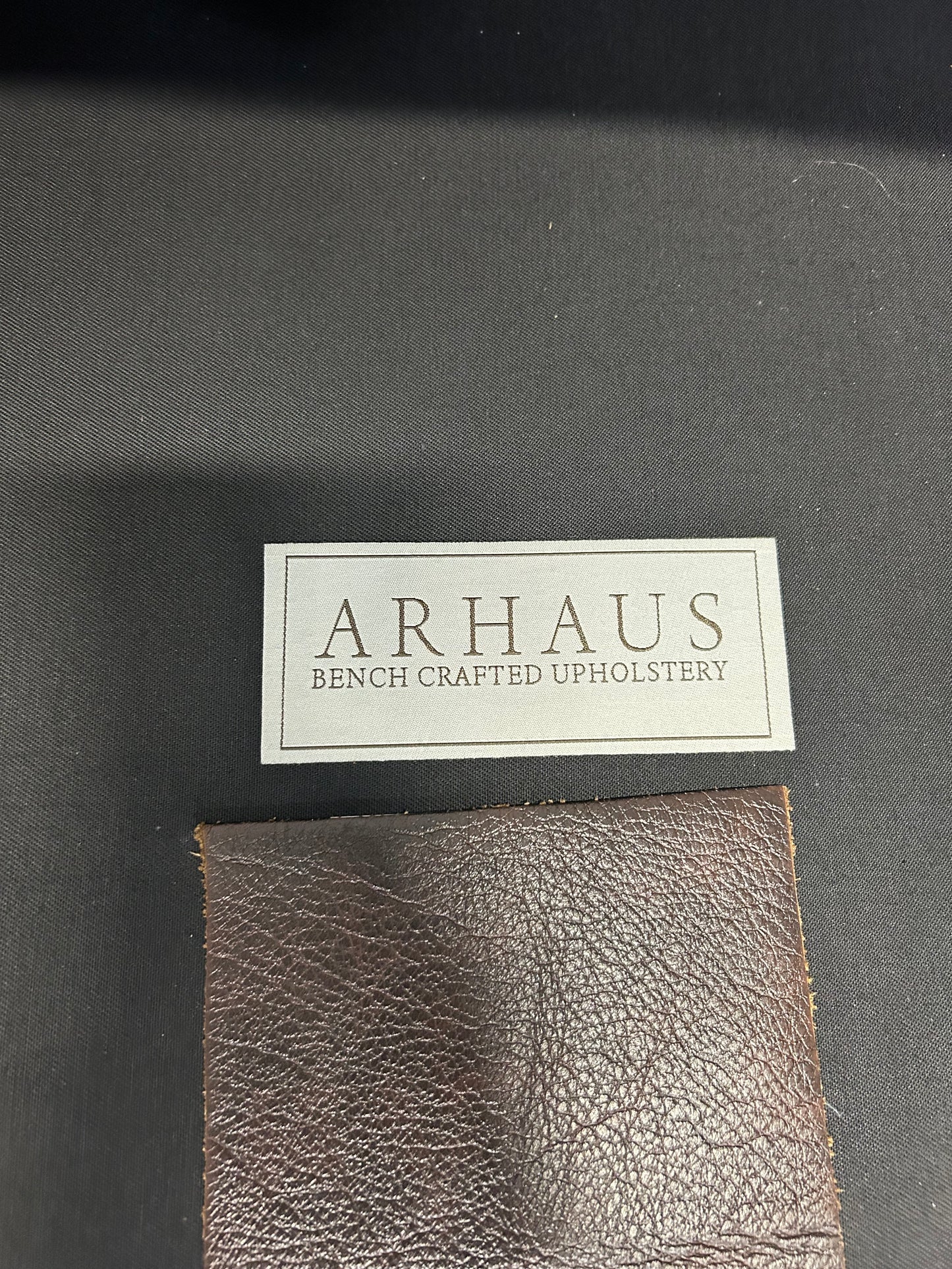 Arhaus Brown Leather Hadley Sofa & Chair Set