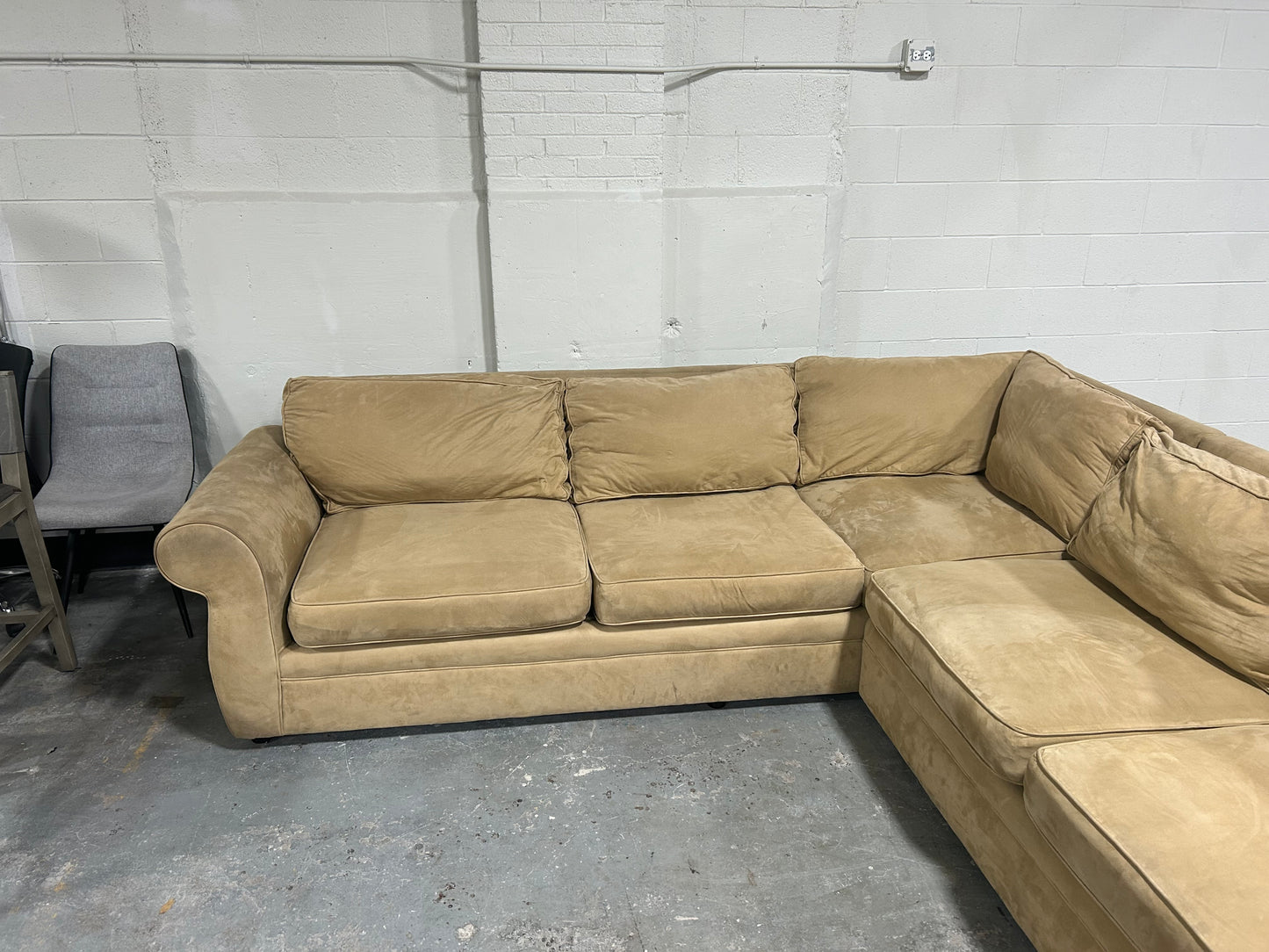 Pottery Barn Beige Pearce Collection L-Shaped Sectional
