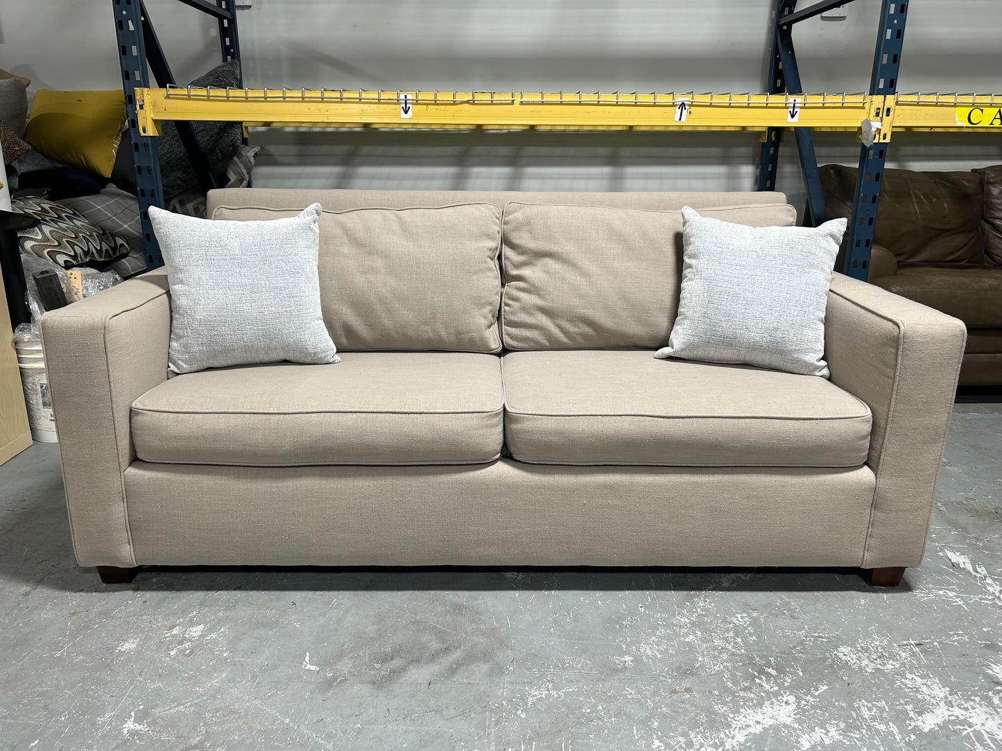 West Elm Beige 76” Henry Sofa