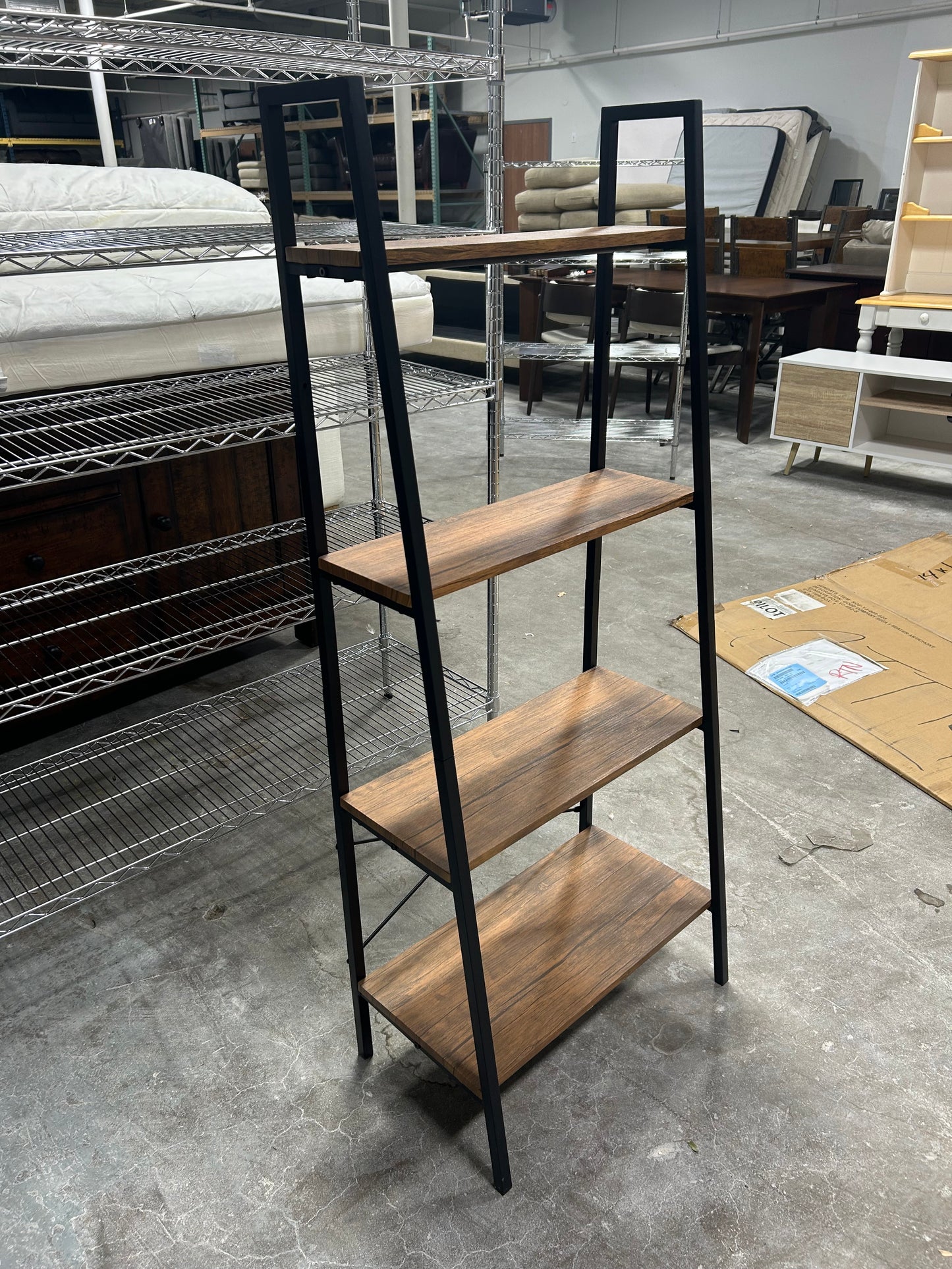 Small Wood & Metal Scandinavian Bookshelf