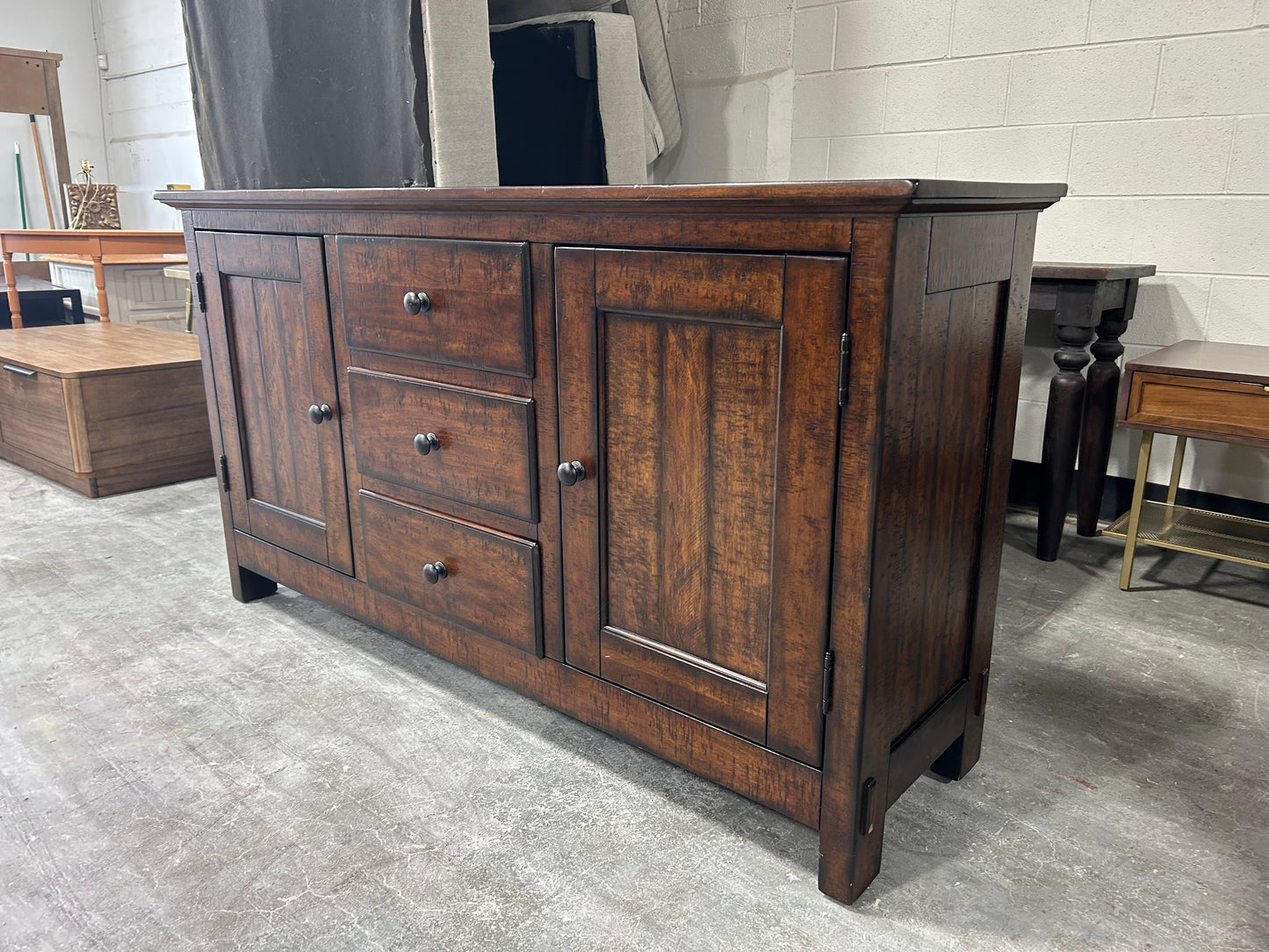 Pottery Barn Benchwright 66” Wood Buffet