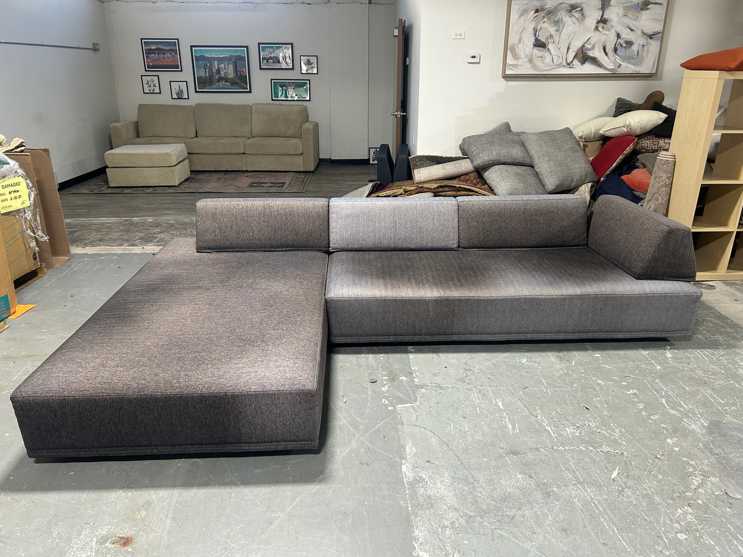 2-Pc Gray Modern Playground Sectional