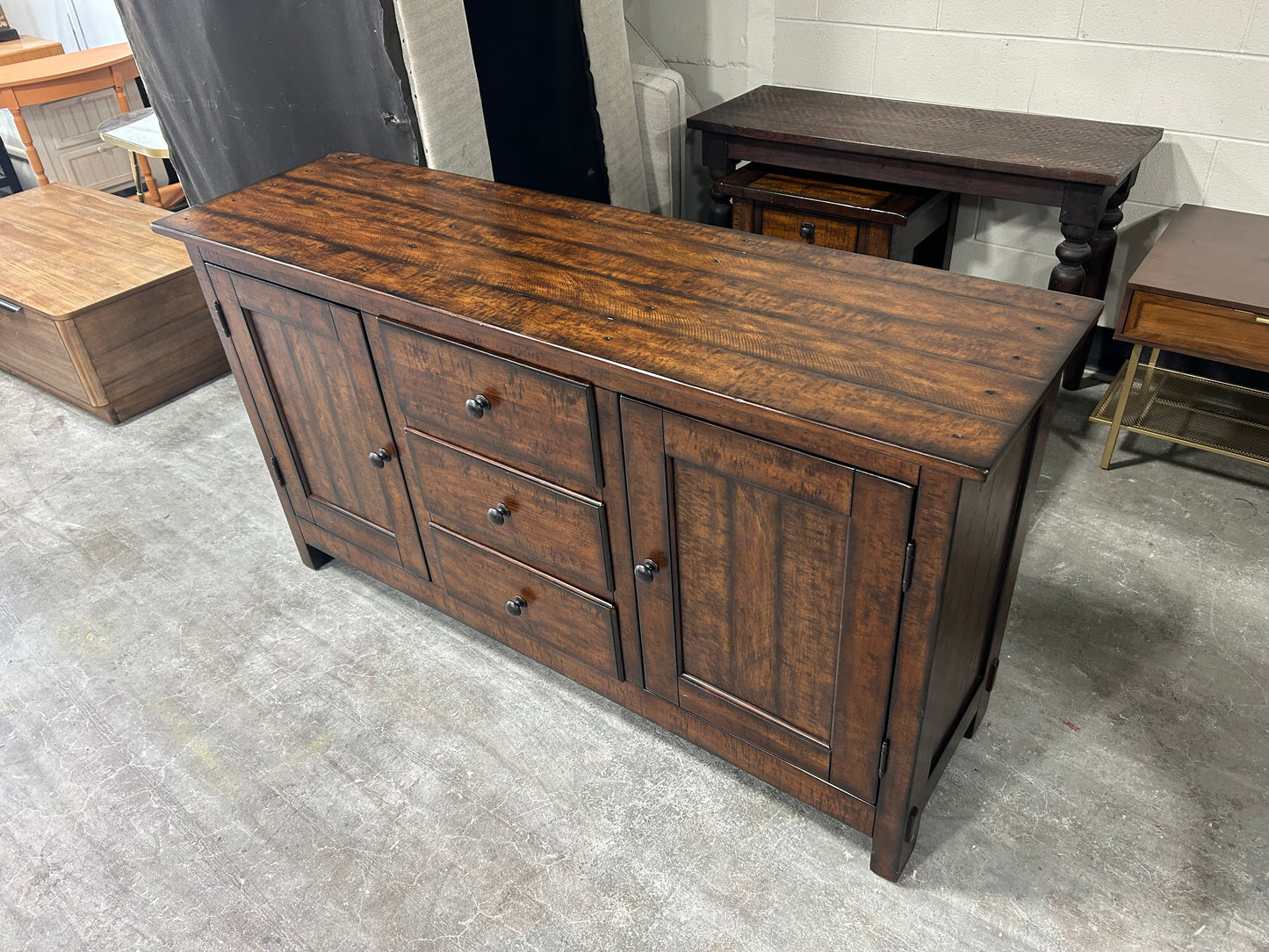 Pottery Barn Benchwright 66” Wood Buffet