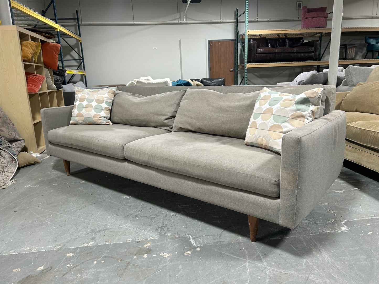 Room & Board Gray 96” Jasper Sofa