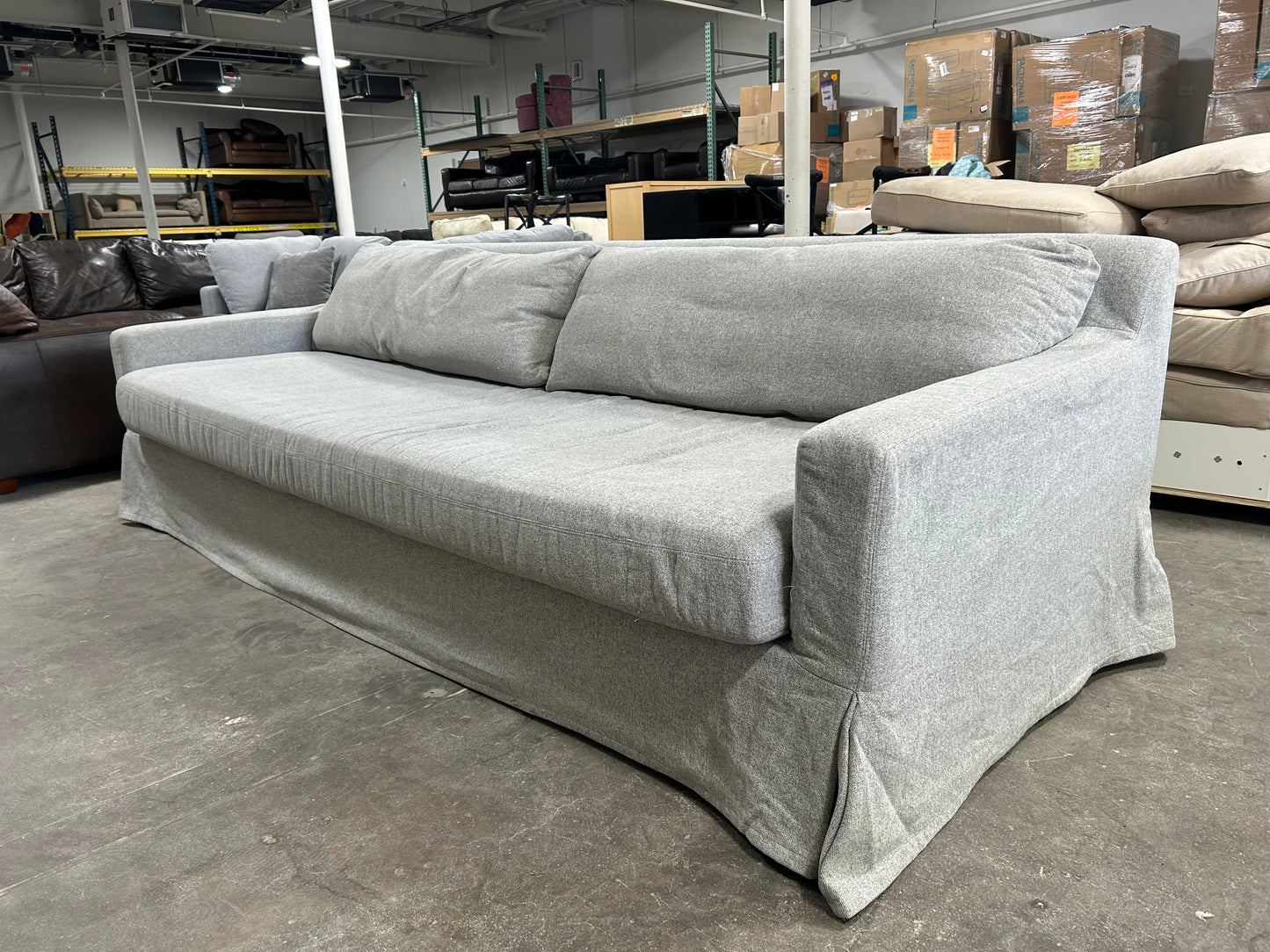 Restoration Hardware Belgian Track Arm Slipcovered Sofa