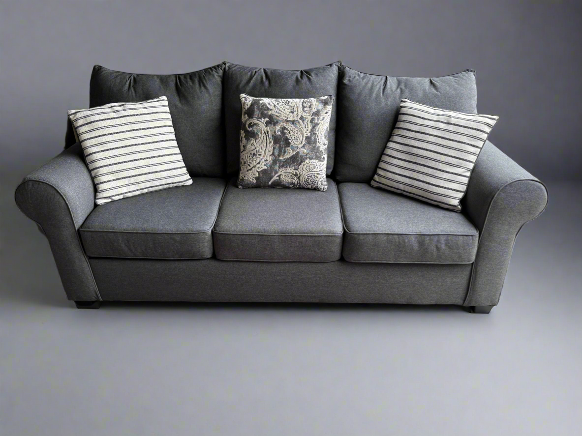 Contemporary Charcoal Gray Sofa