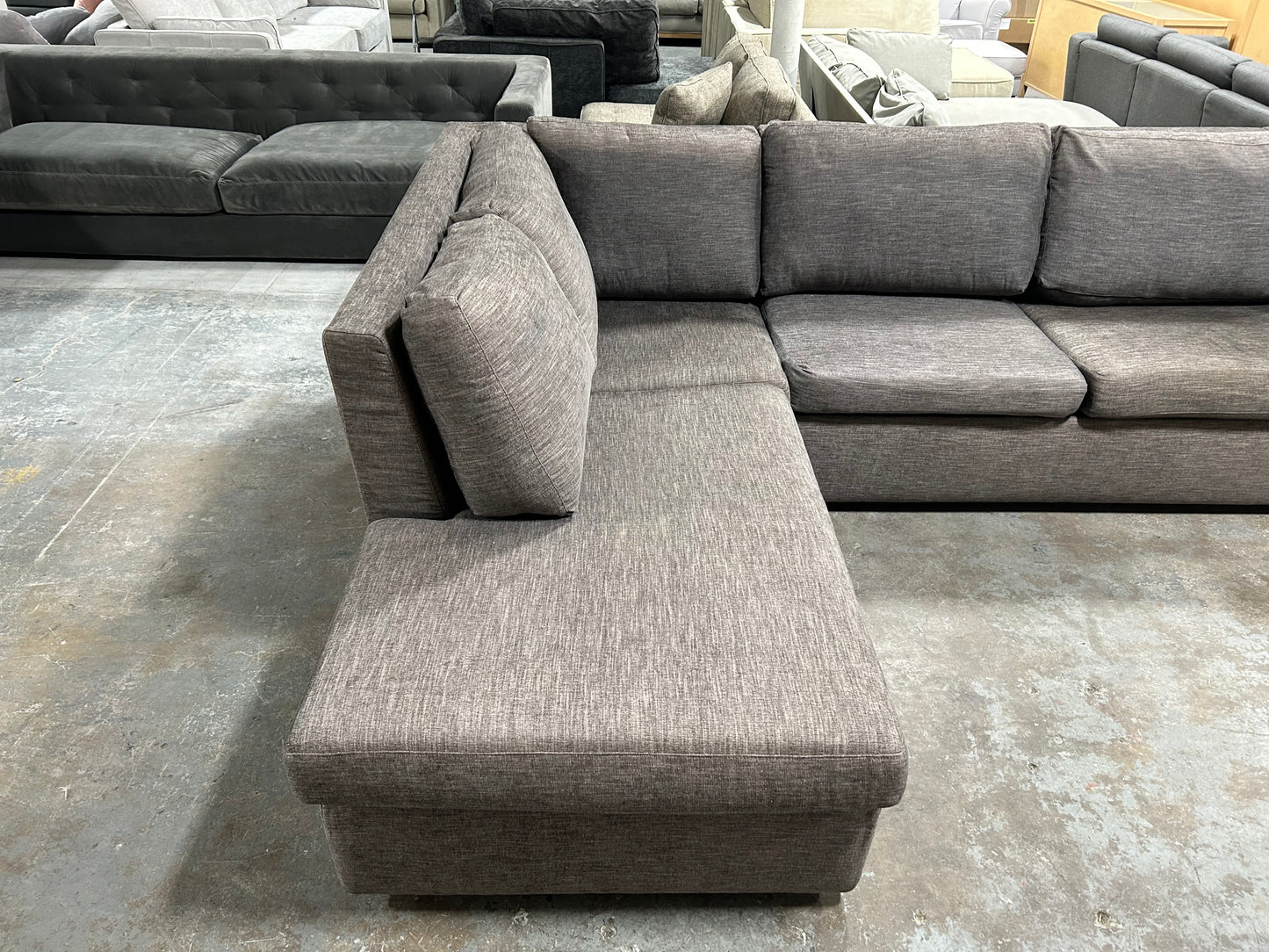 American Leather Gray Bentley Sleeper Sectional