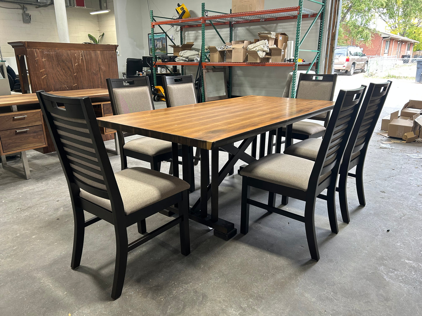 Urban Styles Furniture 7-Pc Wooden Dining Set