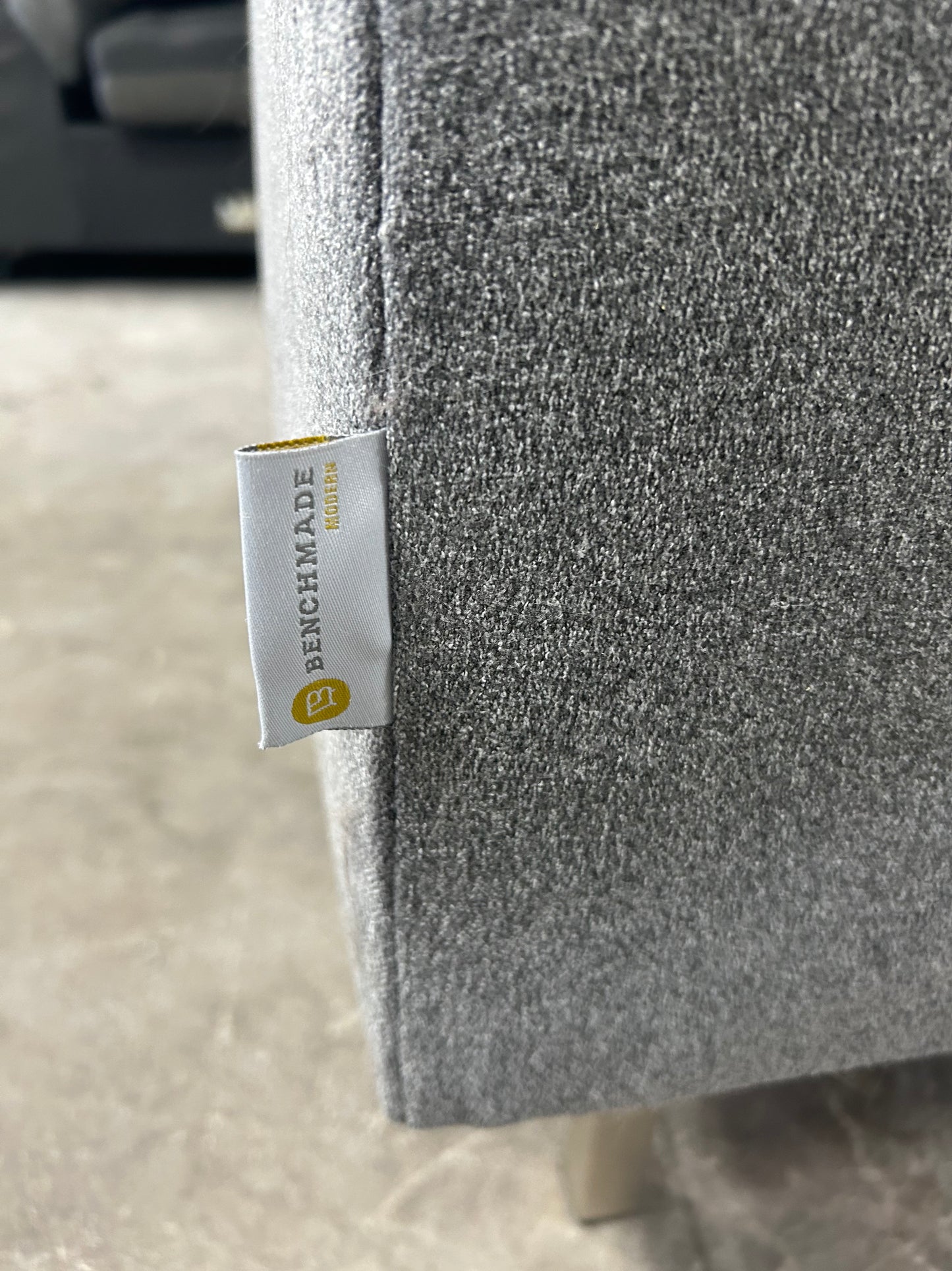BenchMade Modern Light Gray 90” Skinny Fat Sofa