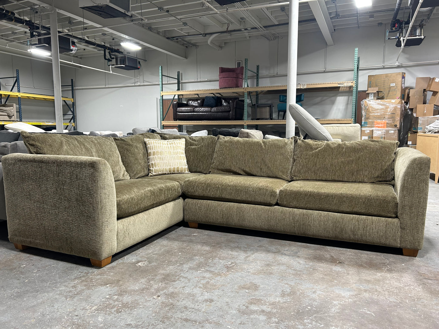 Jonathan Louis Contemporary 2-Pc Light Brown Sectional