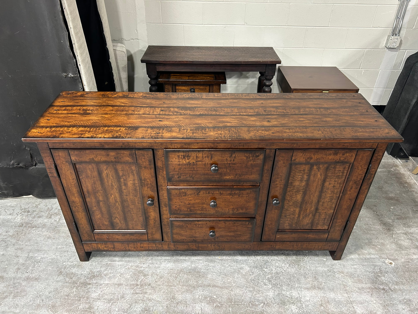Pottery Barn Benchwright 66” Wood Buffet