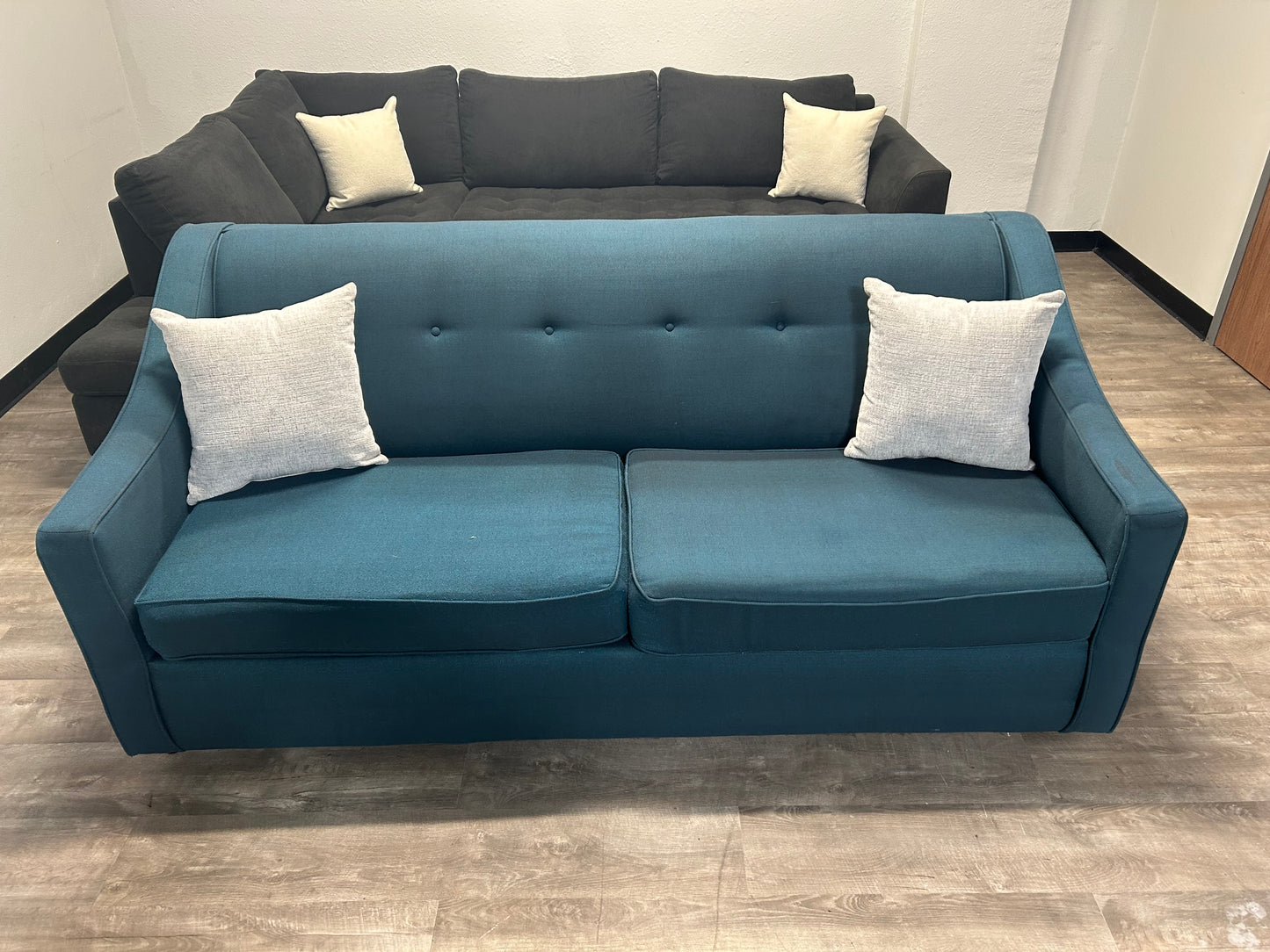 Teal MCM Sofa