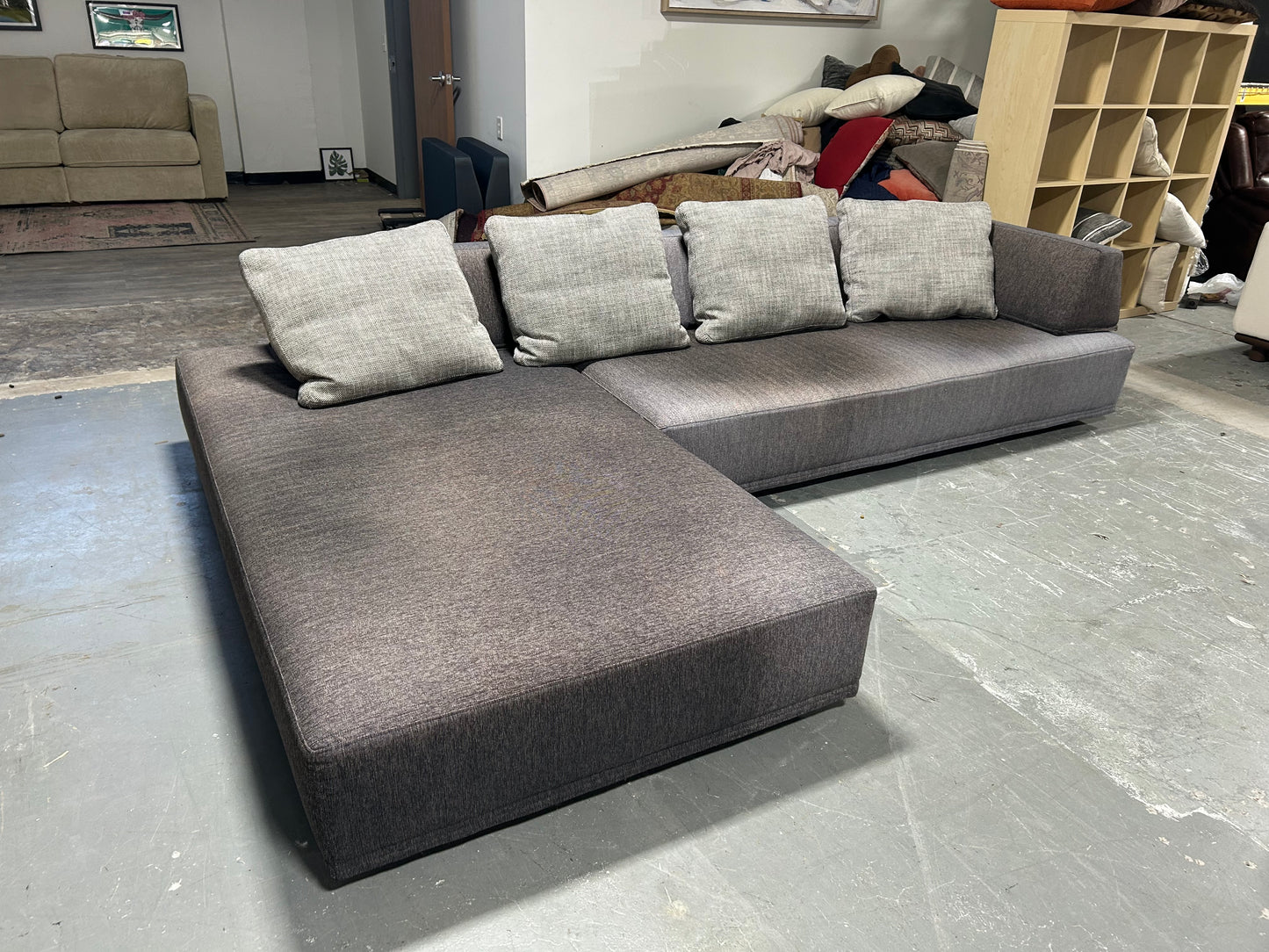 2-Pc Gray Modern Playground Sectional