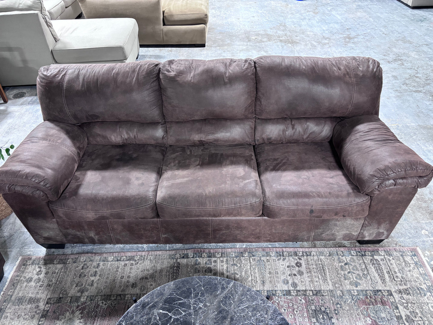 Brown Microsuede Sofa & Loveseat Set