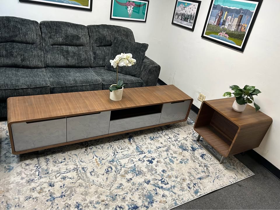 Scandinavian Designs MCM TV Stand And End Table