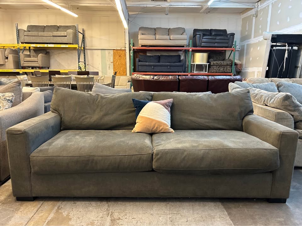 Scandinavian Designs Gray Down Feather Sofa