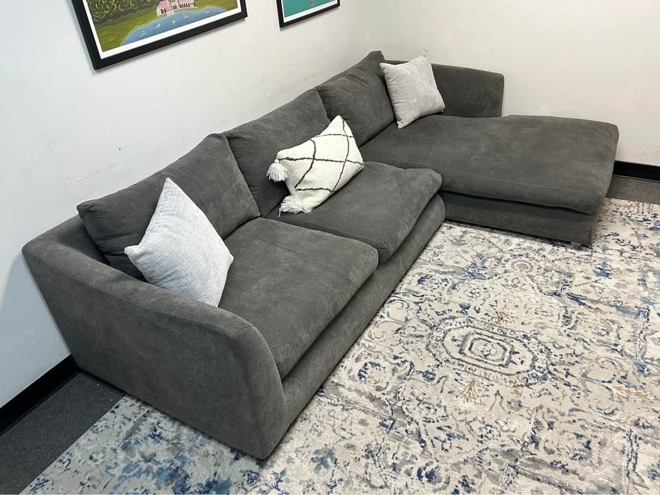 Gray Valyou Mario Capasa Feathers Collection Sectional