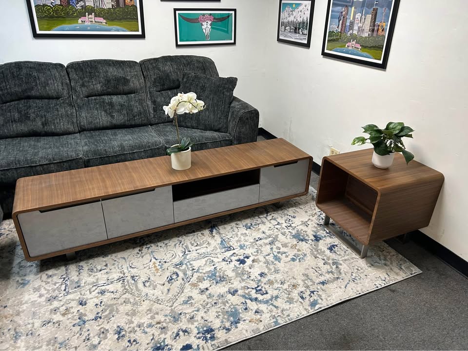 Scandinavian Designs MCM TV Stand And End Table