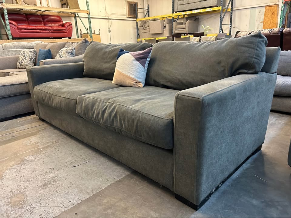 Scandinavian Designs Gray Down Feather Sofa