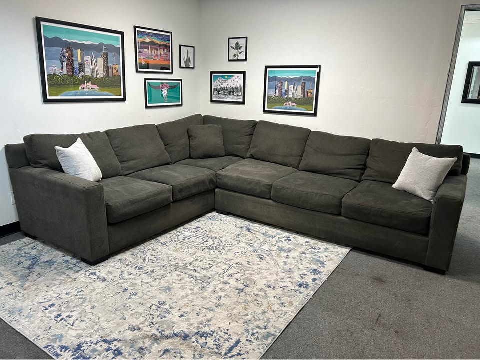 Modern Dark Gray L-Shaped Sectional