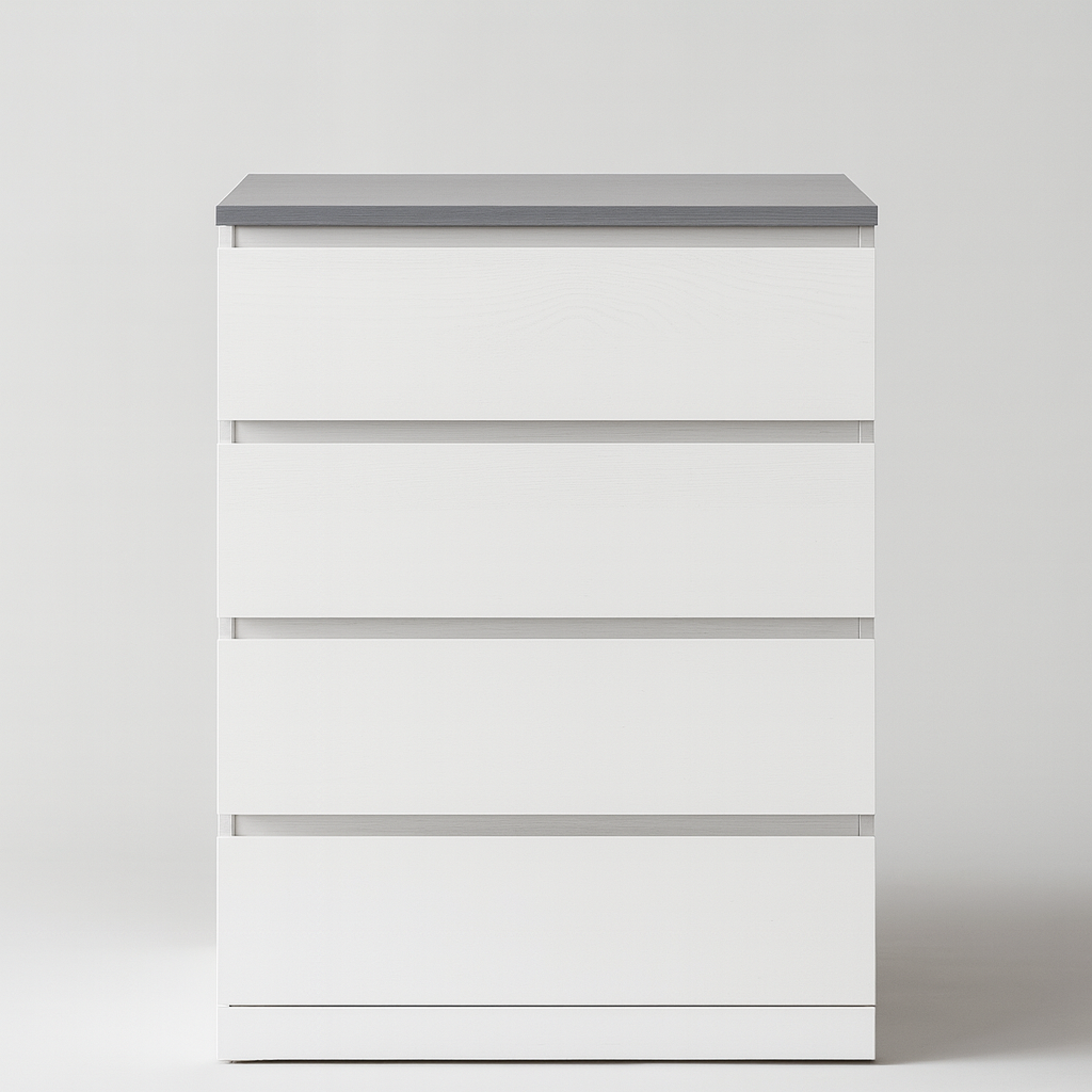 Grey 4 Drawer Dresser