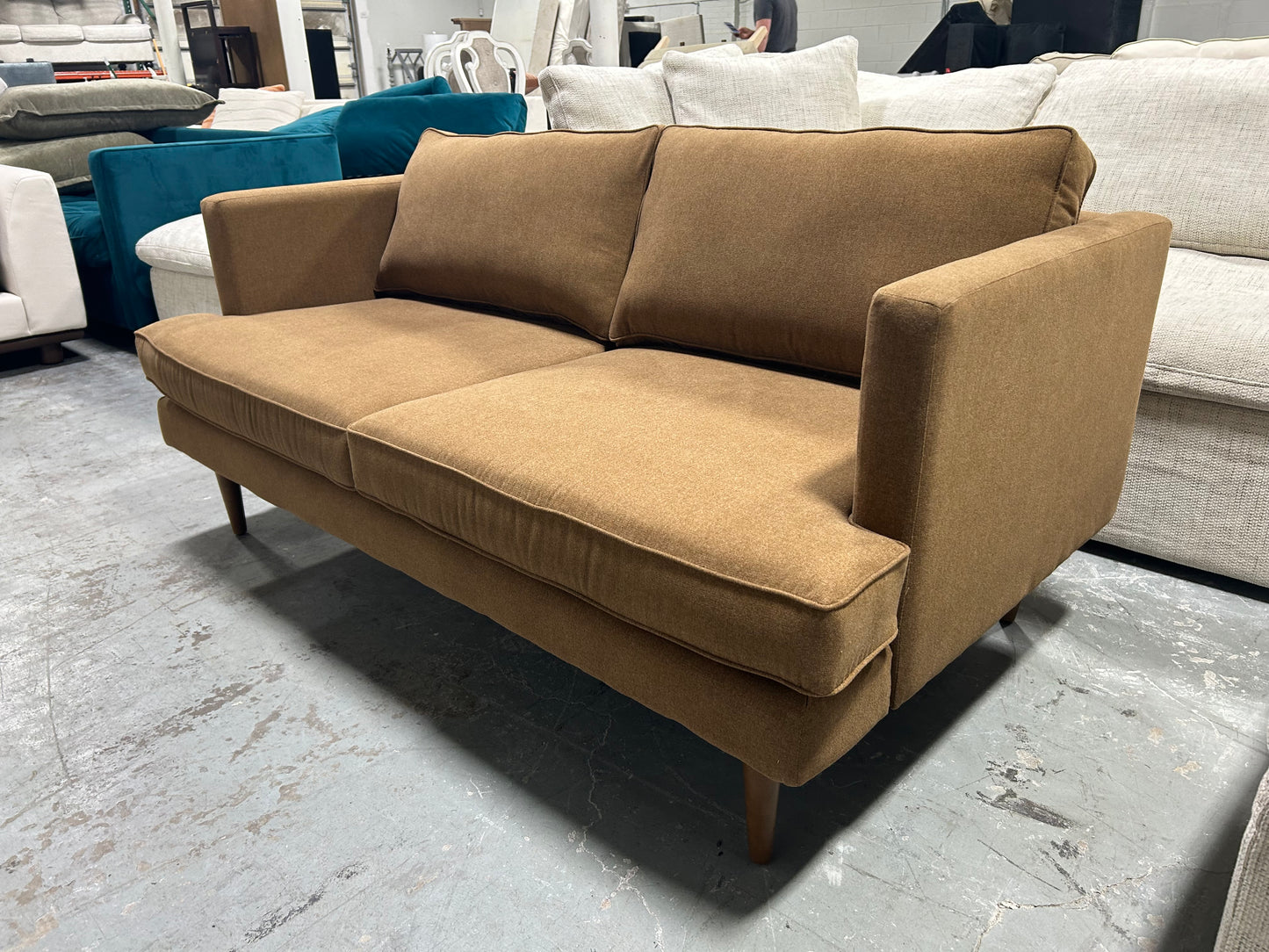 BRAND-NEW Light Brown Joybird Preston 68” MCM Sofa