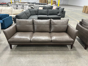 Macy’s Taupe Leather Sofa & Chair Set
