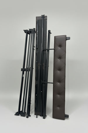 Espresso Leather Bed Frame