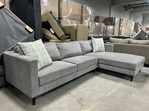 Living Spaces Gray Aries II Chaise Sectional