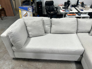 Contemporary Light Gray RAF Chaise Sectional