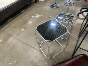Mirrored Nesting Table Set