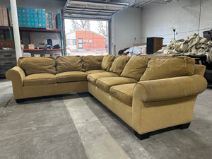 Contemporary Tan L-Shaped Sectional