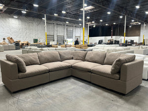 Albany Park Kova 122'' Corner Sectional (Hazelnut Performance Bouclé)