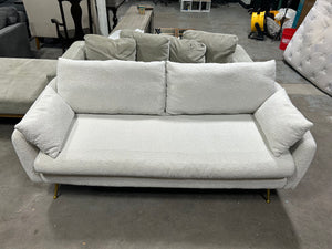 Albany Park 82” White Bouclé MCM Sofa