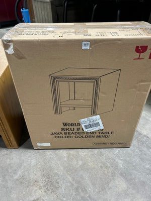 World Market Java Beaded Coffee Table & End Table Set